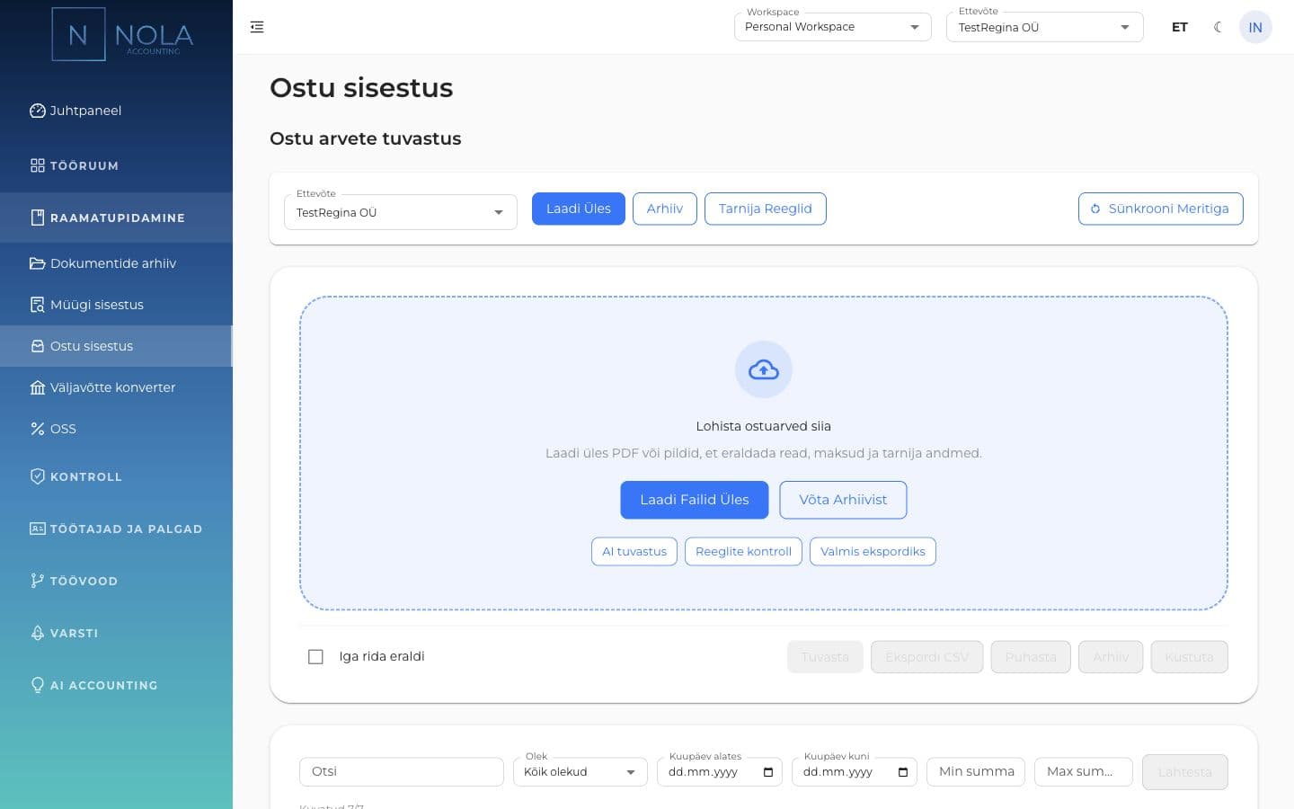 Nola purchase invoice recognition